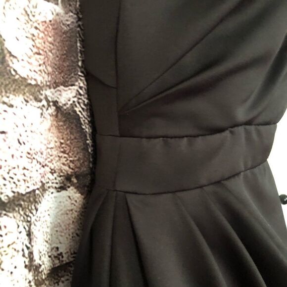 Jim Helm Occassion Formal Black Gown One Shoulder size 12 Vintage Fits like 4 - Picture 6 of 12